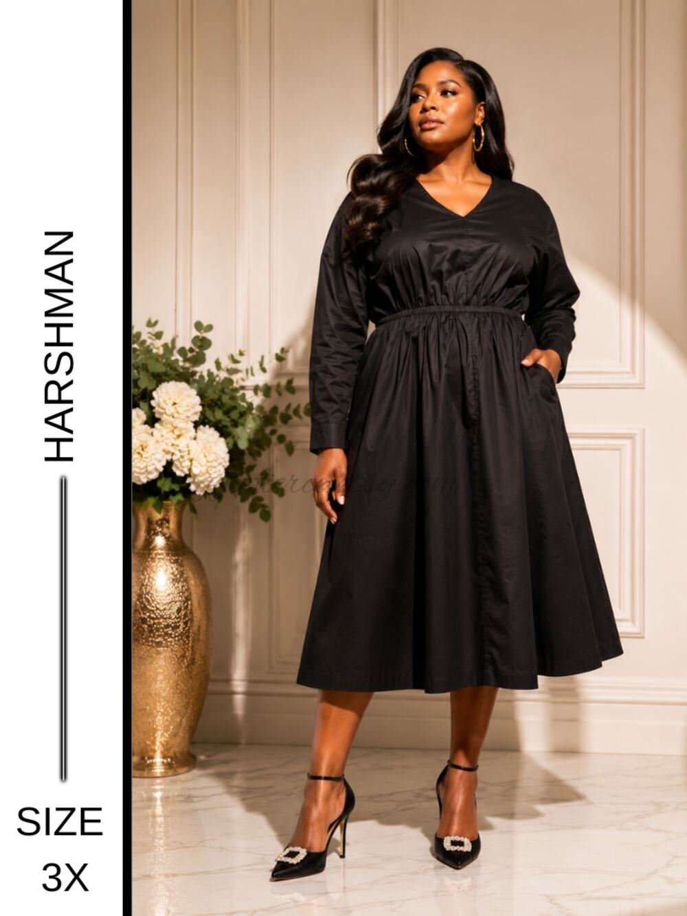 MSRP: $275 | ✨ Harshman Belinda Dress – NWT | Size 3X (fits all Plus) | Cotton ✨